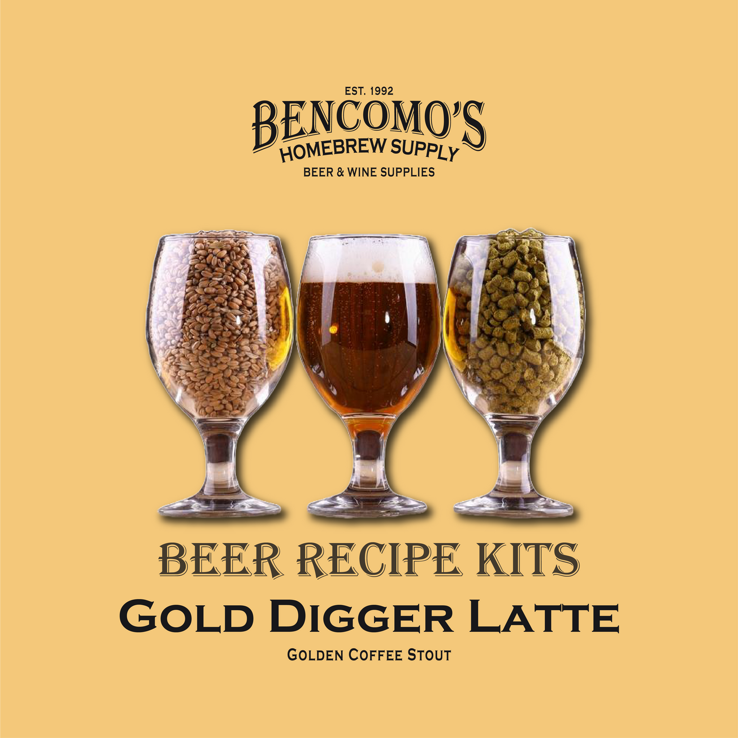 Gold Digger Latte - Golden Coffee Stout | Beer Recipe Kit