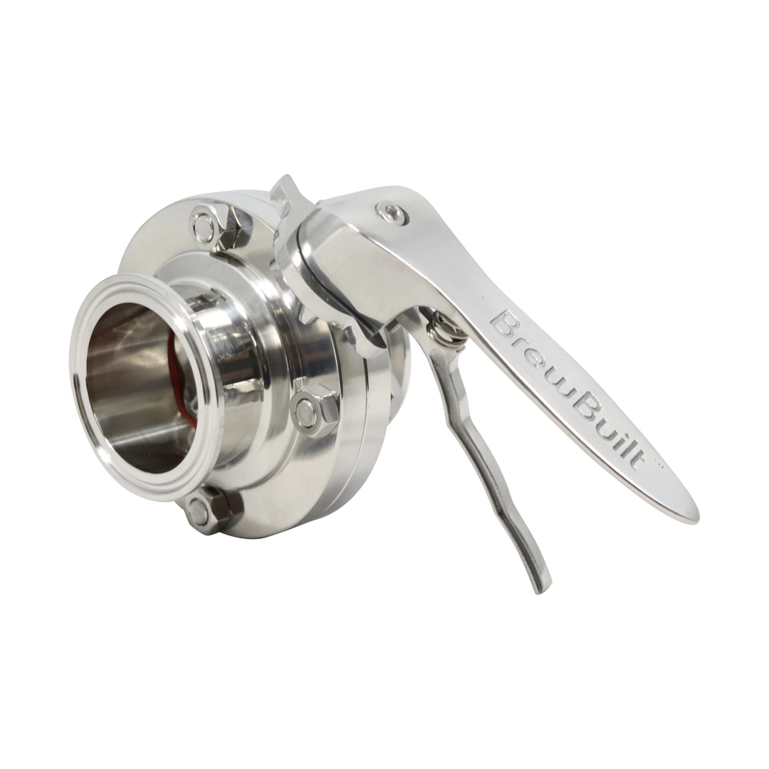BrewBuilt T.C. Butterfly Valve - Polished 1.5"