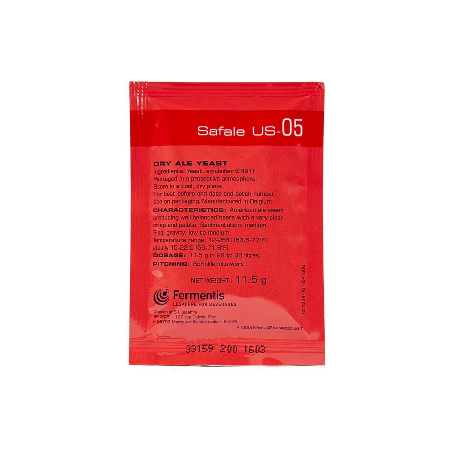 Fermentis | SafAle™ US-05| Dry Beer Yeast