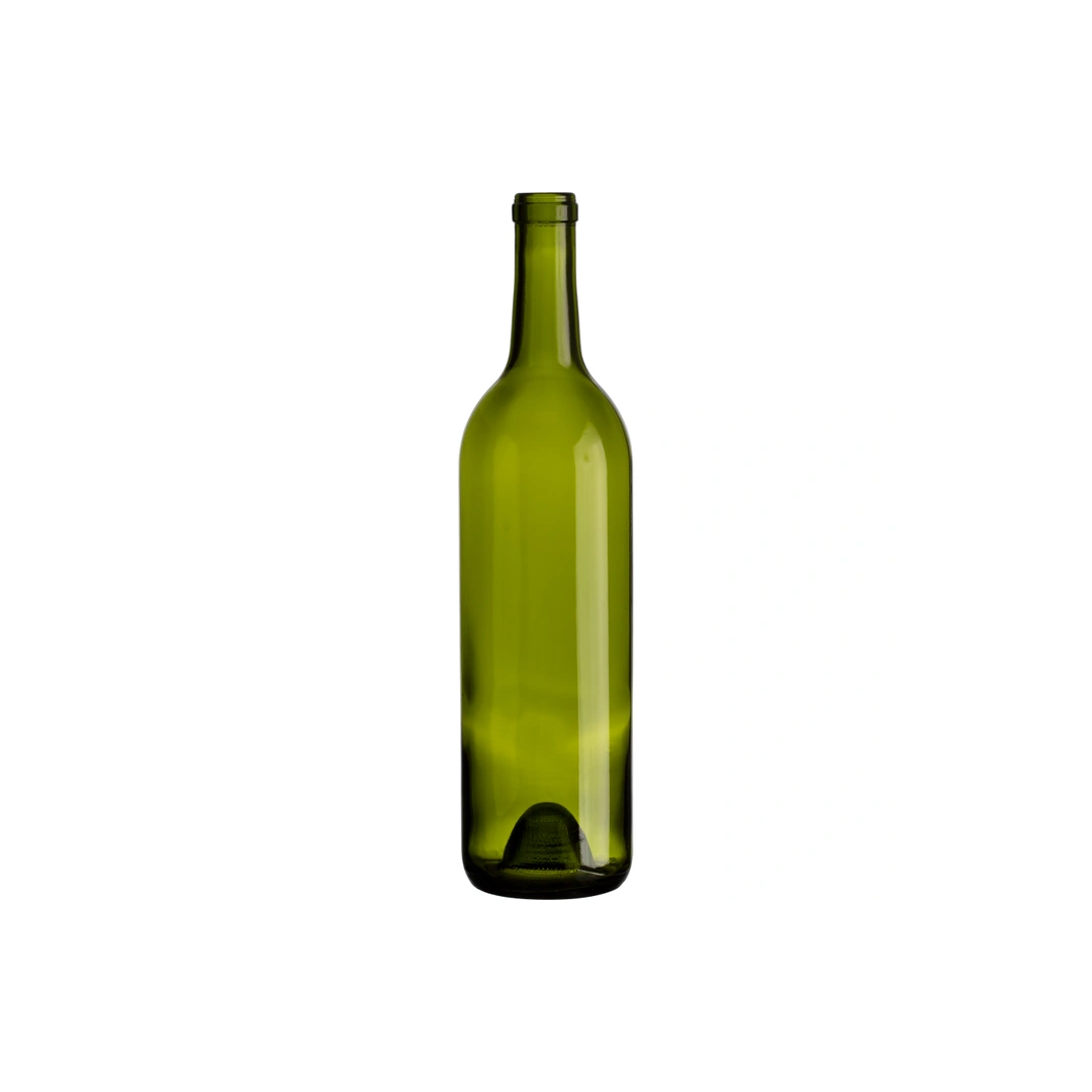 Bordeaux Wine Bottle 750ml | Champagne | Green | Case of 12