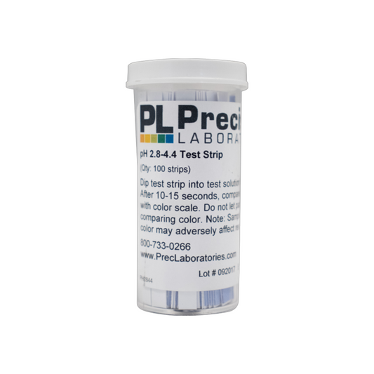 pH Paper - 2.8 to 4.4 for Wine - Vial of 100 strips